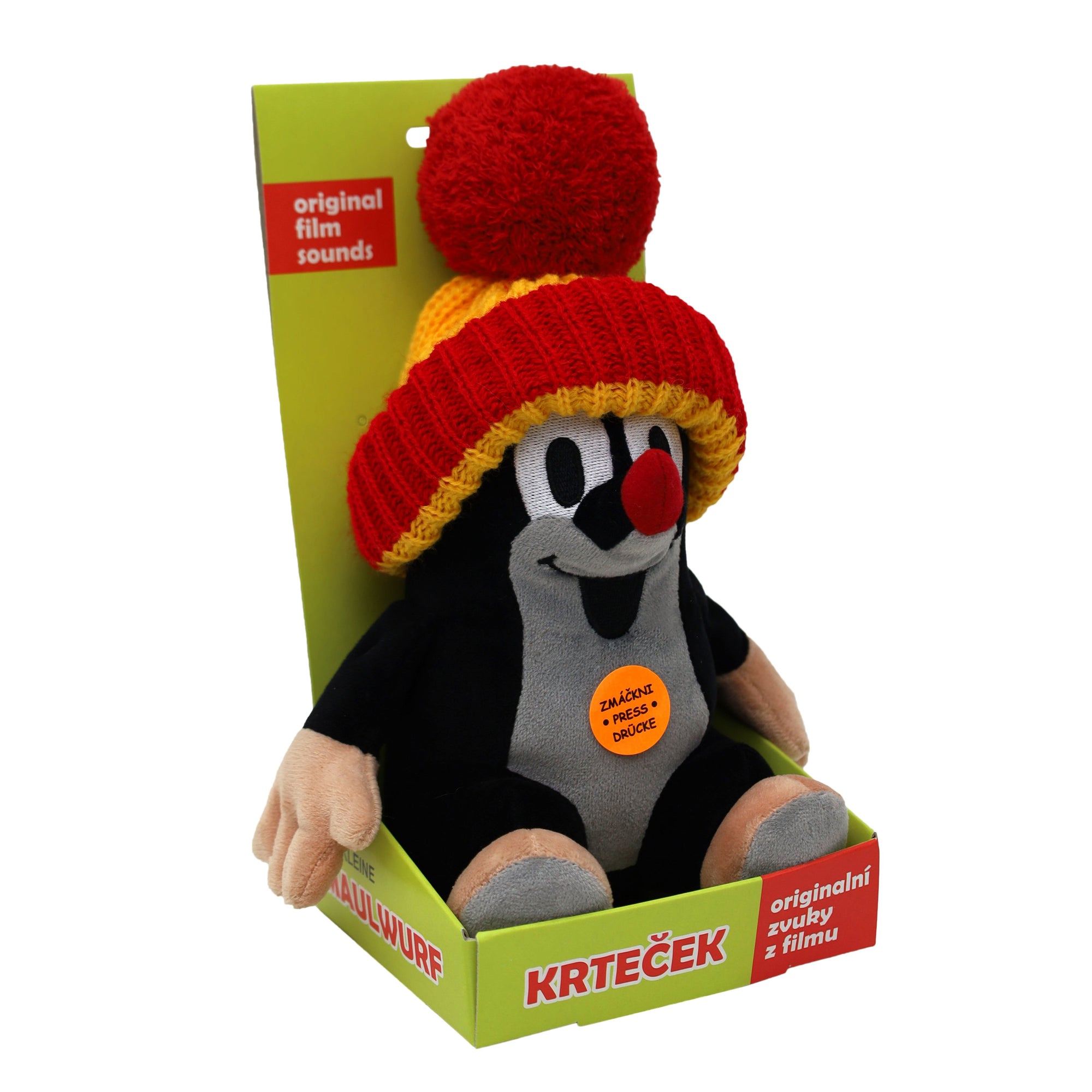 Plyšák Krtek s kulichem mluvící 20 cm
