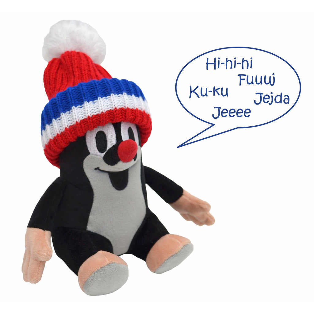Plyšák Krtek s kulichem 20 cm