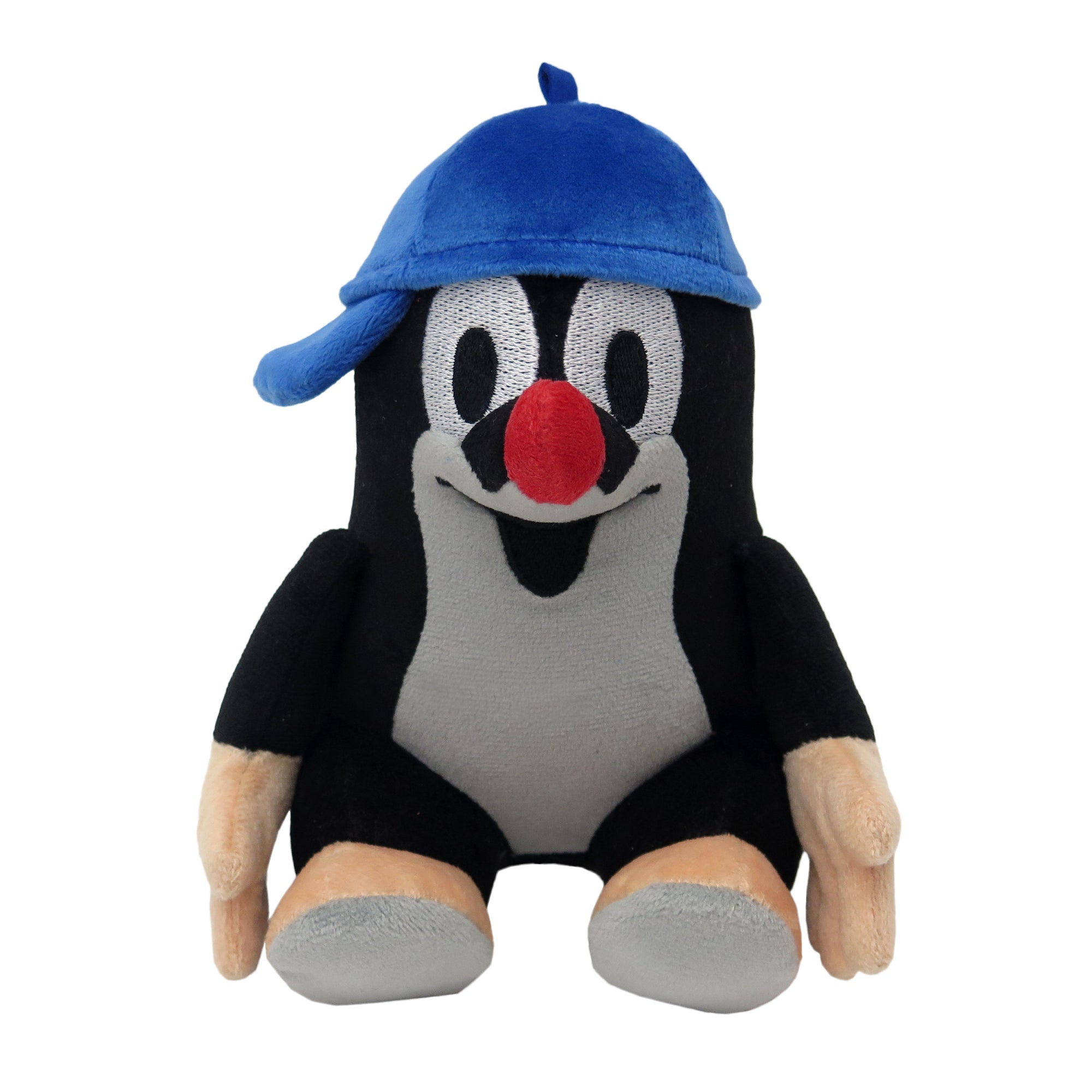 Kuscheltier Der kleine Maulwurf mit blauer Baseballmütze sitzt 16 cm, 48920E