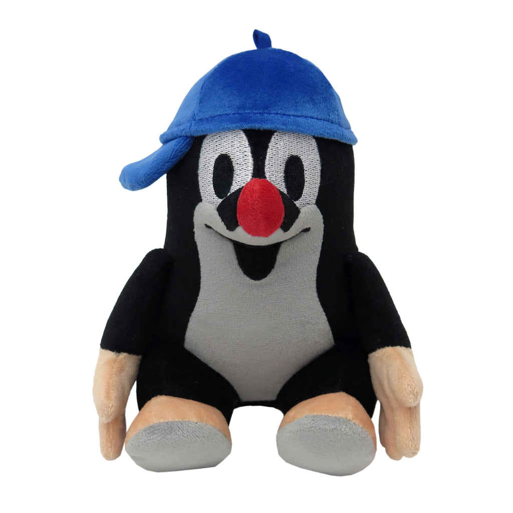 Stuffed Animal The Little Mole with Blue Baseball Cap Sitting 16 cm, Multicolour Stuffed Animal - Pintado & Lacado