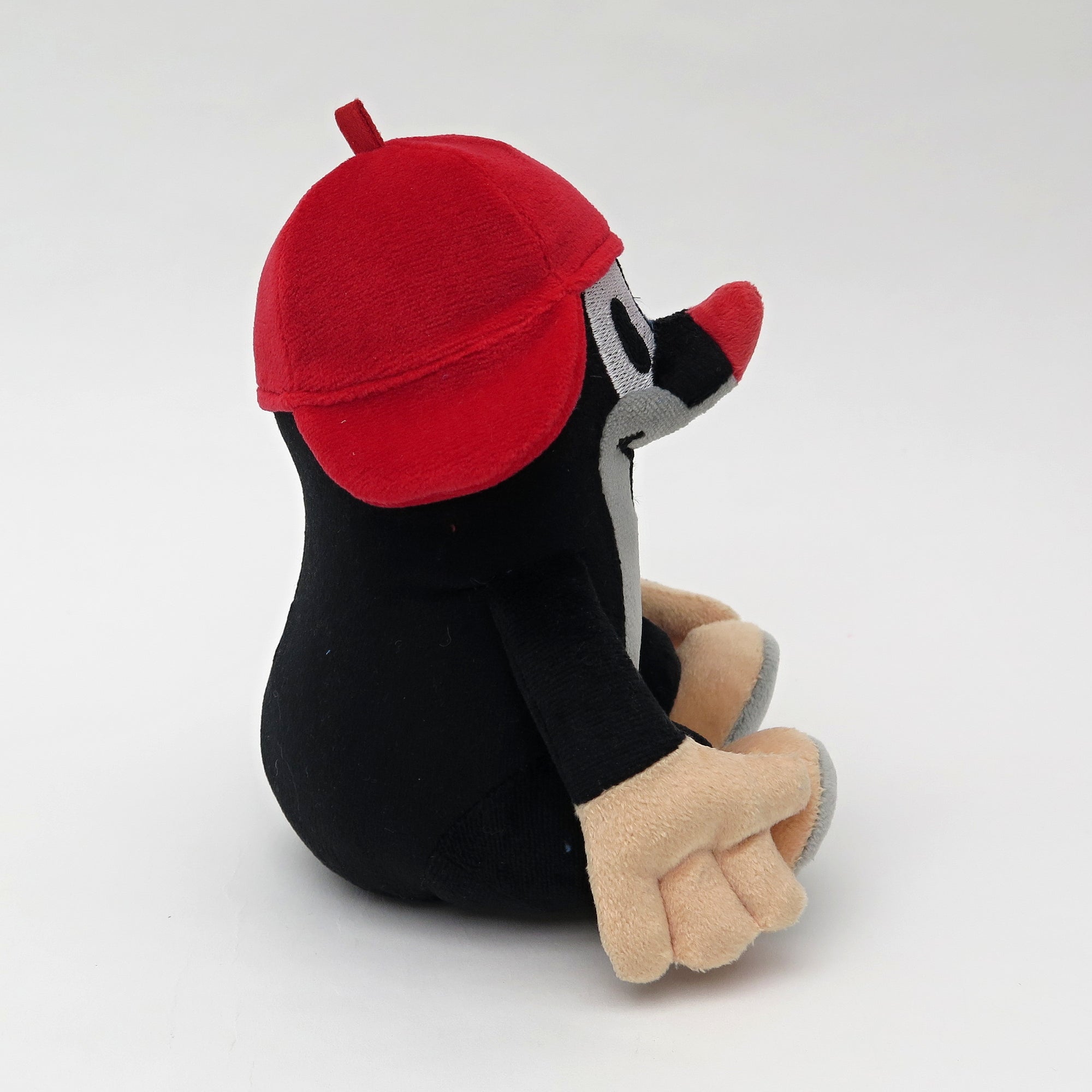 Kuscheltier Der kleine Maulwurf mit roter Baseballkappe sitzt 16 cm, 48920F