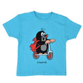 Kids T-Shirt with Short Sleeve The Little Mole and Scooter 106-116, Blue Kids T-Shirt with Short Sleeve - Pintado & Lacado
