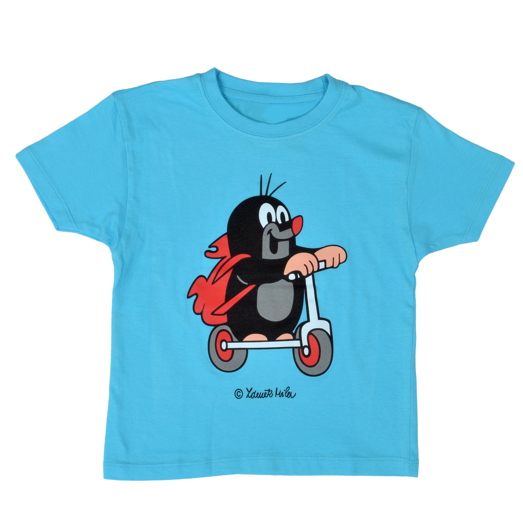 Kurzärmeliges T-shirt Der kleine Maulwurf und Roller Blau 118-128, 78333A3