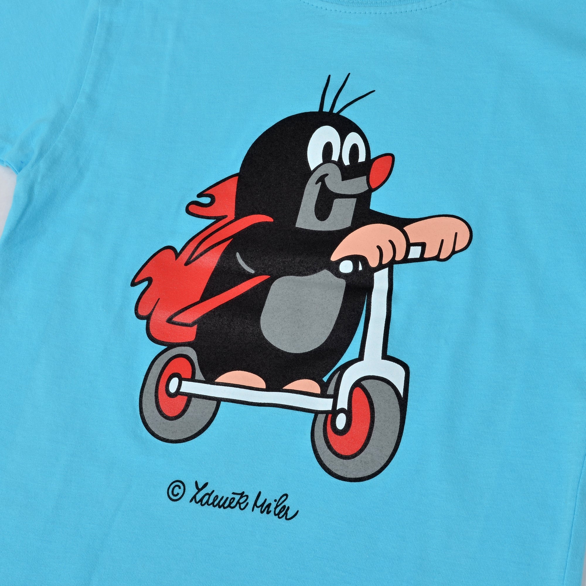 Kurzärmeliges T-shirt Der kleine Maulwurf und Roller Blau 118-128, 78333A3
