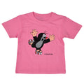 Kids T-Shirt with Short Sleeve The Little Mole and Skating 118-128, Pink Kids T-Shirt with Short Sleeve - Pintado & Lacado