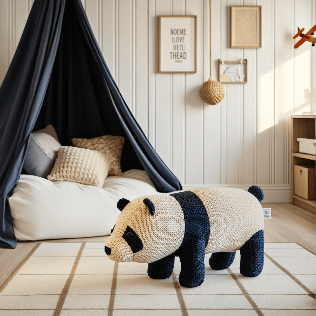 Kuscheltier Häkeltier Panda 52 cm Kuscheltier - Pintado & Lacado
