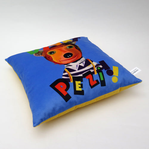 Cushion Kasperl and Pezi 30x30, Blue Cushion - Pintado & Lacado