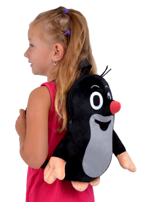 Backpack The Little Mole 33 cm, Black Backpack - Pintado & Lacado