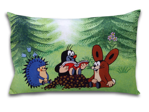 Cushion The Little Mole and Friends 45x30, Multicolour Cushion - Pintado & Lacado