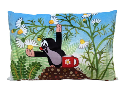 Cushion The Little Mole and Camomile 45x30, Multicolour Cushion - Pintado & Lacado