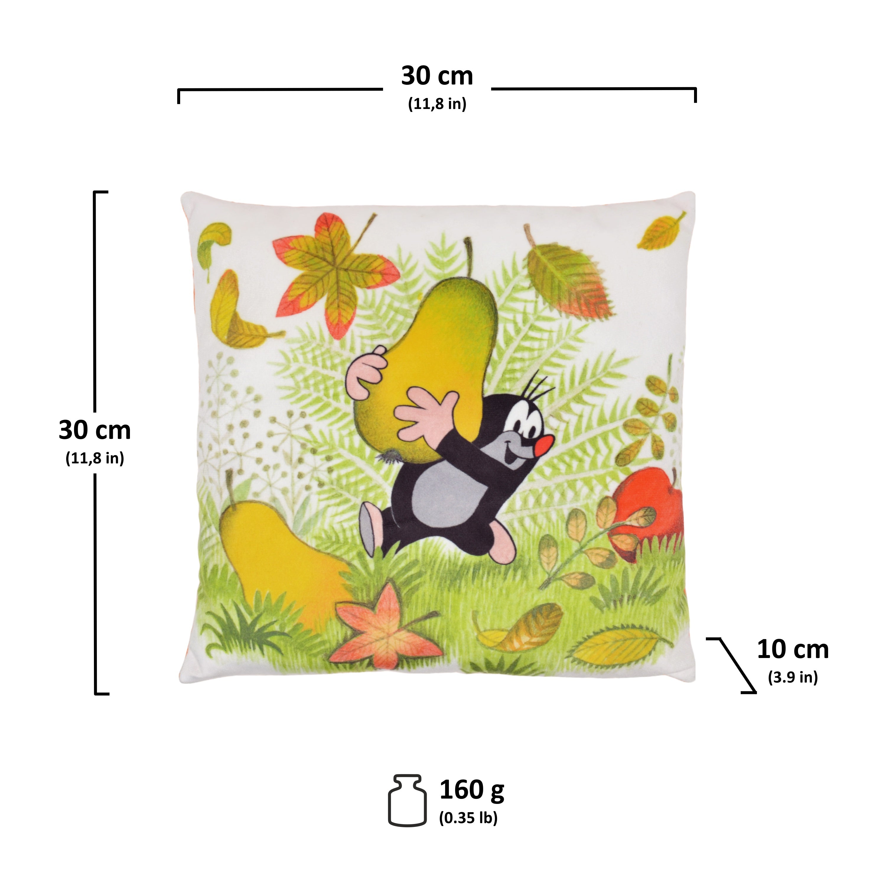 Dekokissen Der Kleine Maulwurf und Birne 30x30 cm, 99915G