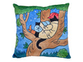 Cushion Puss in Boots and Tree 30x30, Multicolour Cushion - Pintado & Lacado