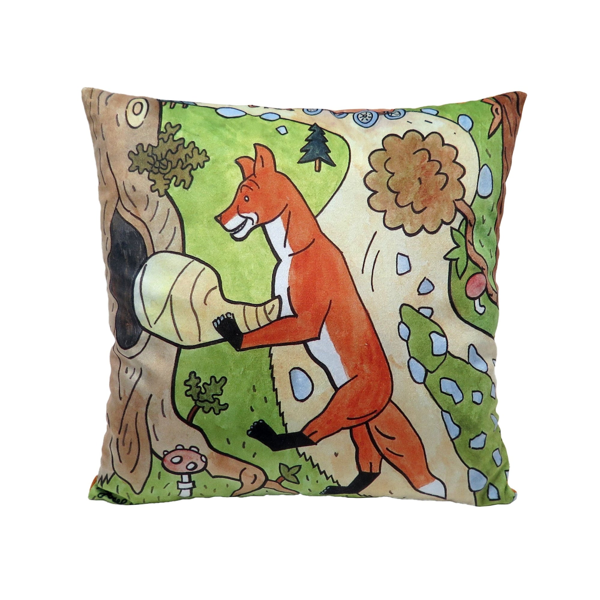 Dekokissen Fuchs und Schinken 30x30 cm, 99958B