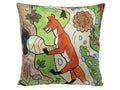 Cushion Fox and Ham 30x30, Multicolour Cushion - Pintado & Lacado