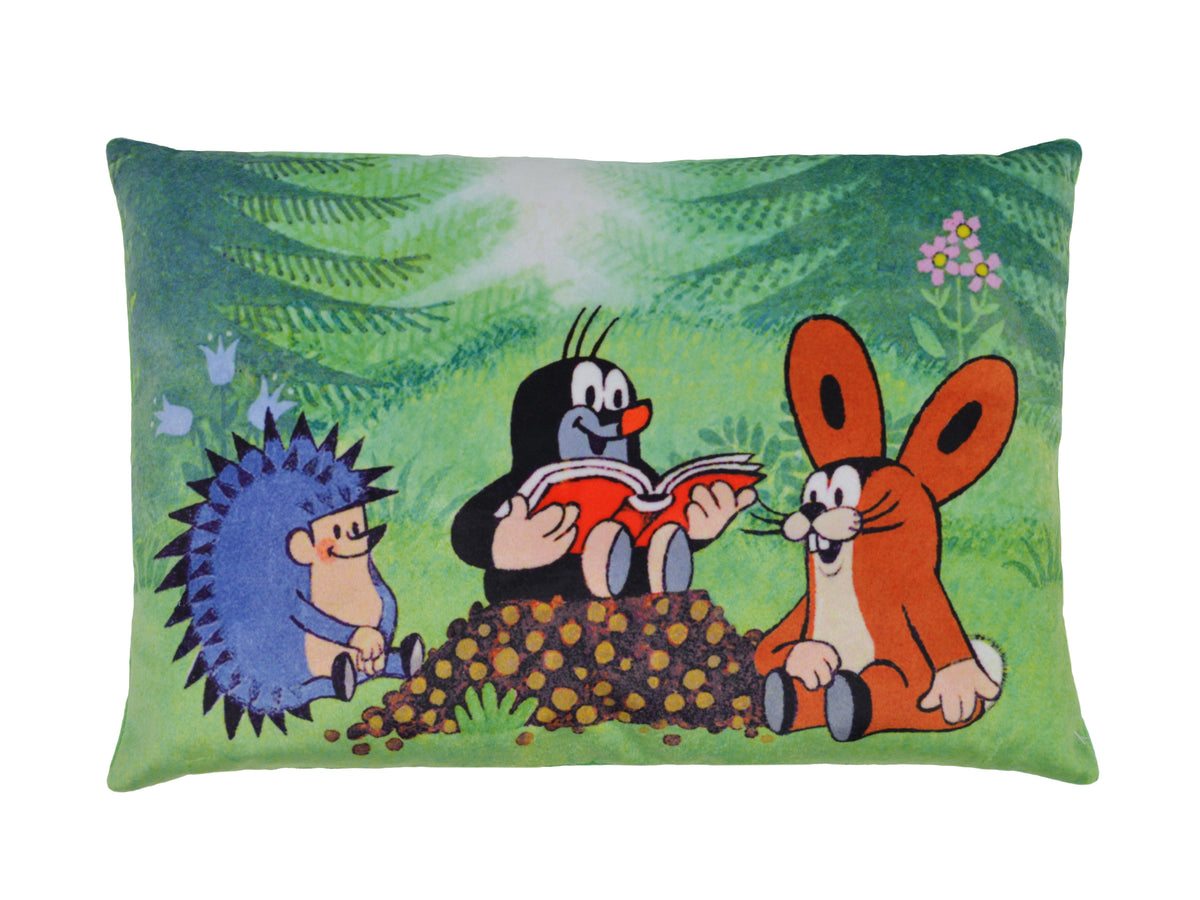 Cushion The Little Mole and Friends 32x21, Multicolour Cushion - Pintado & Lacado