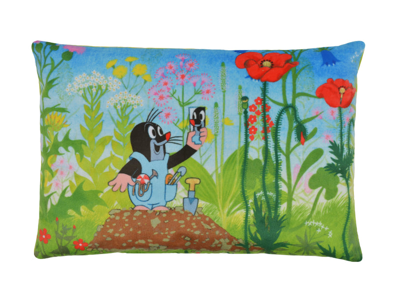 Cushion The Little Mole and Pants 32x21, Multicolour Cushion - Pintado & Lacado