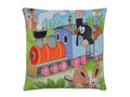Cushion The Little Mole and Train 25x25, Multicolour Cushion - Pintado & Lacado