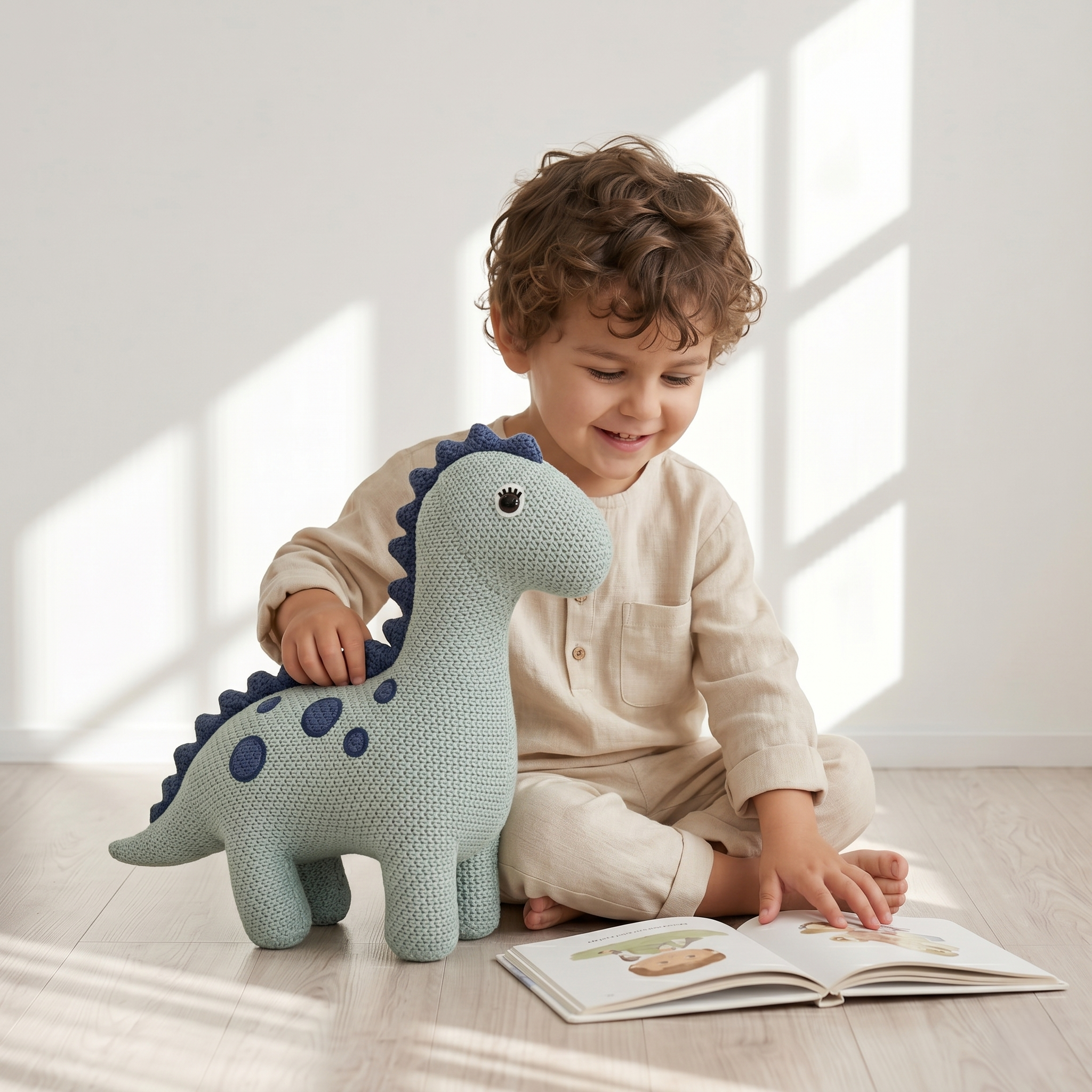 Crochet Stuffed Animal Dinosaur 45 cm