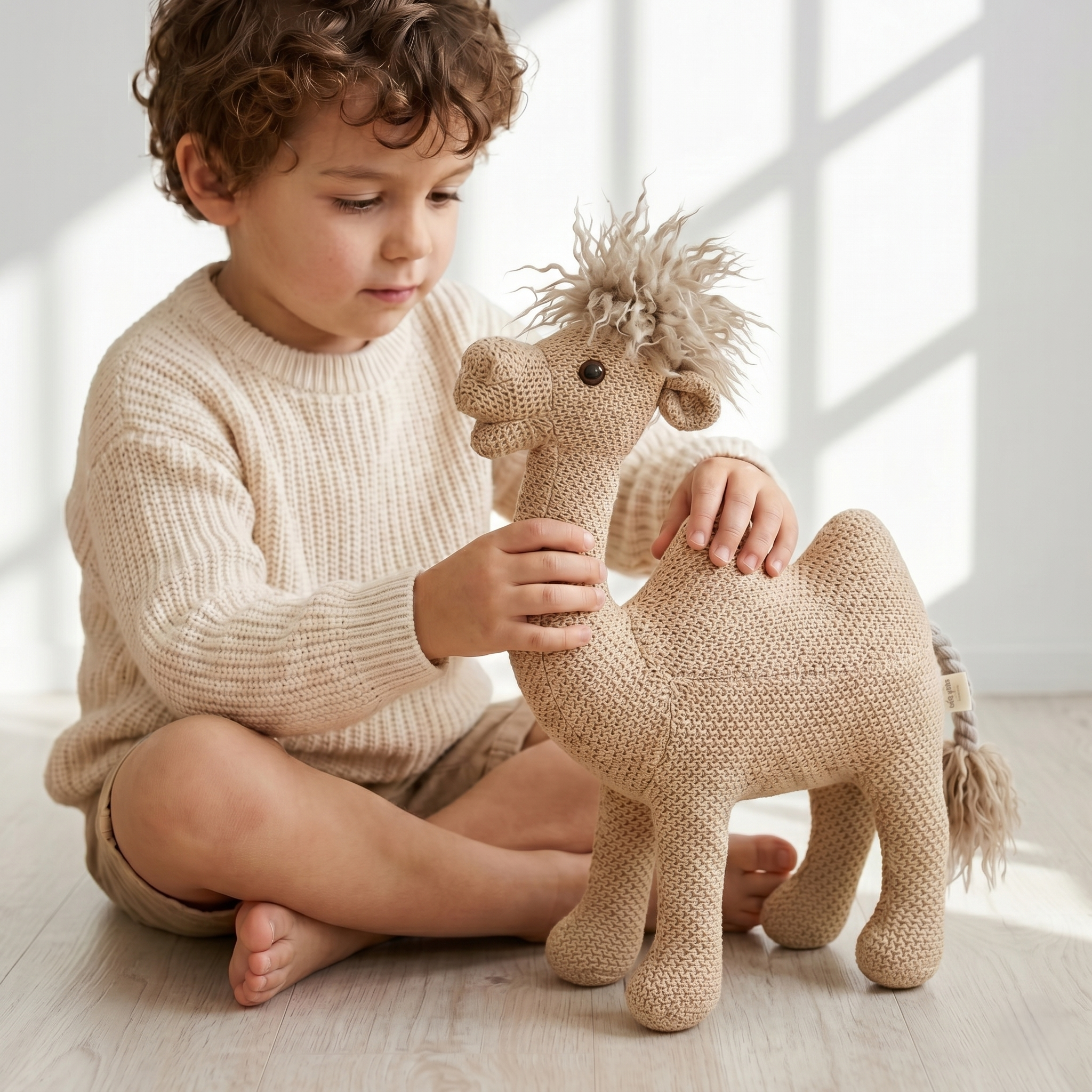Crochet Stuffed Animal Camel 42 cm