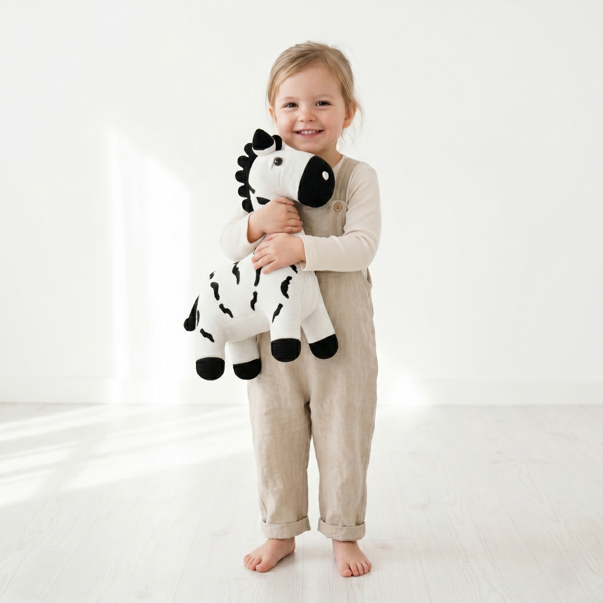 Hæklet tøjdyr zebra 40 cm