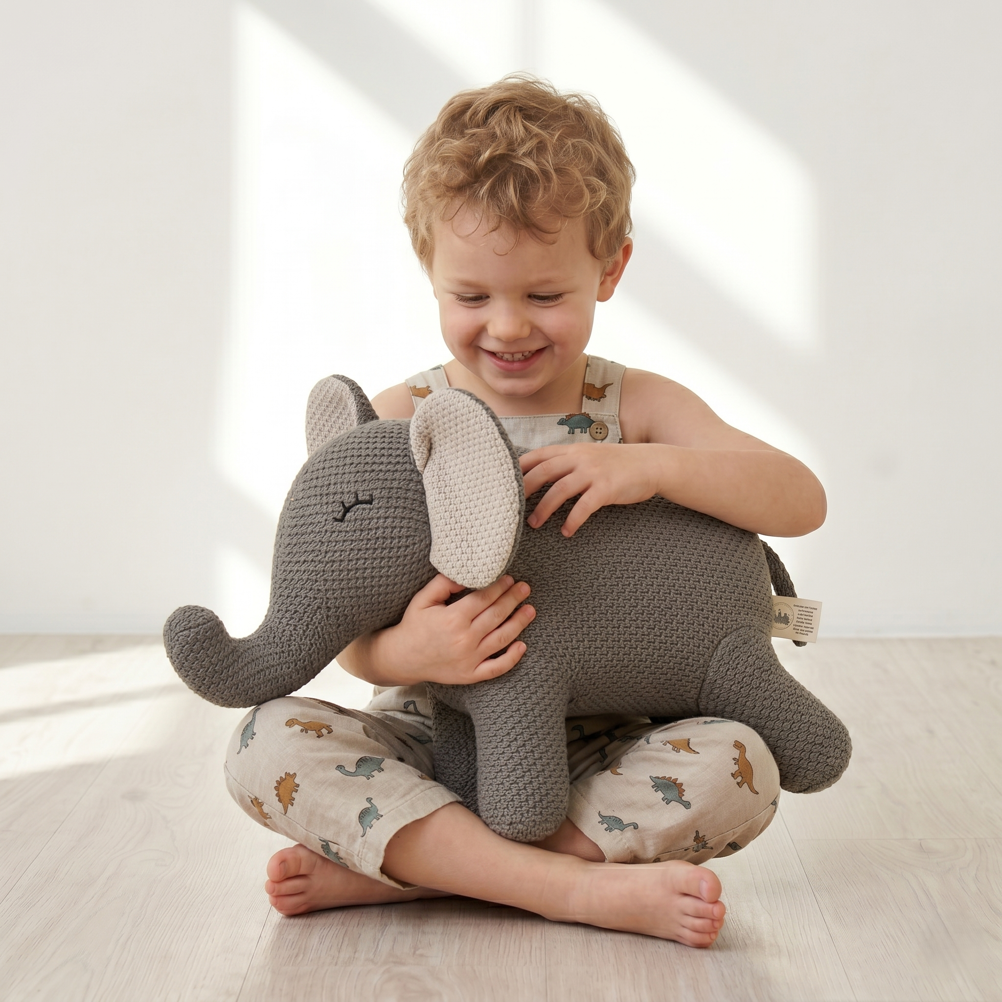 Crochet Stuffed Animal Elephant 48 cm