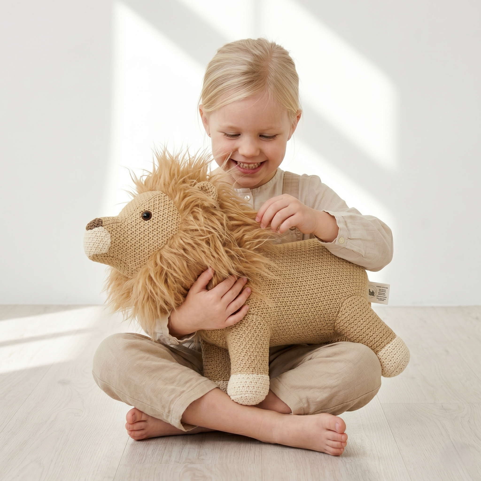 Crochet Stuffed Animal Lion 55 cm
