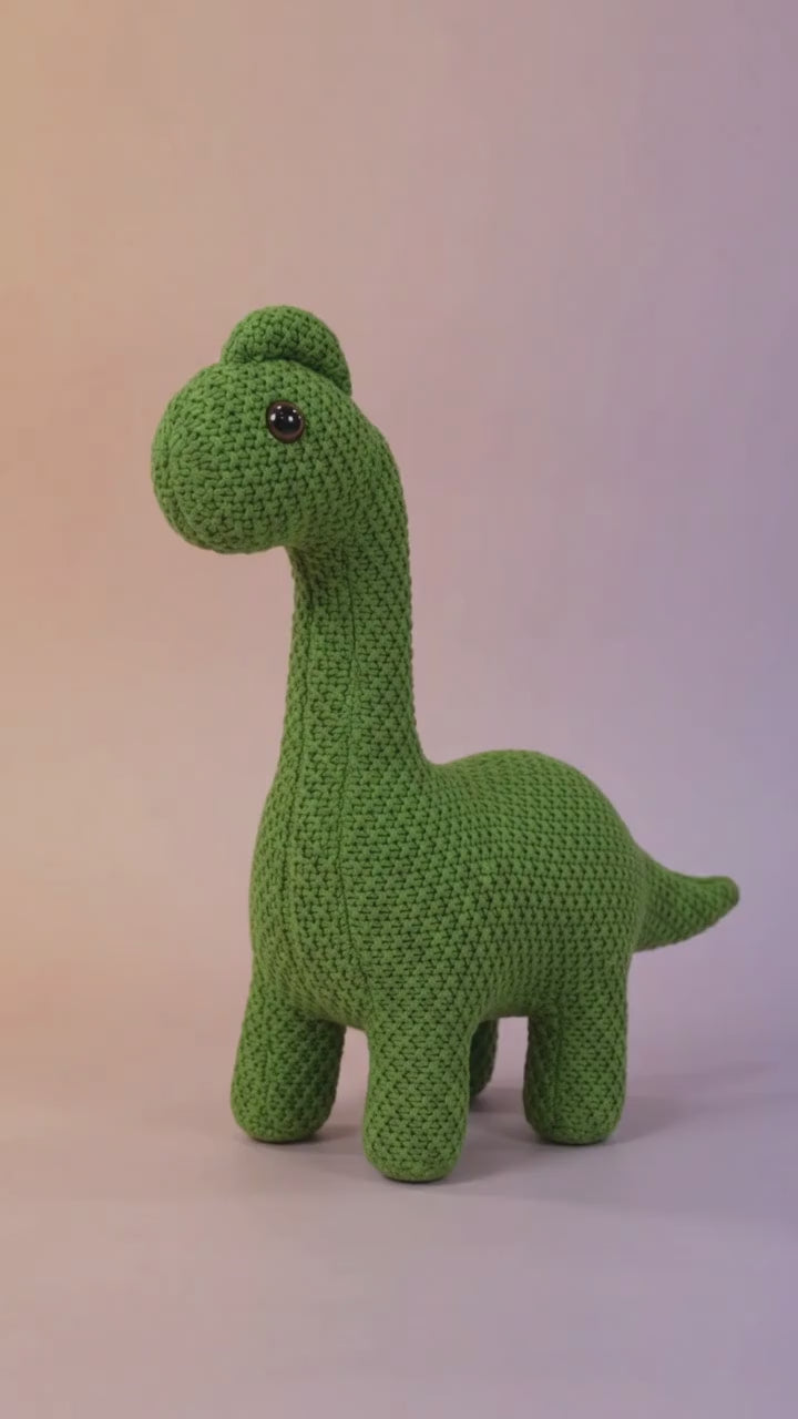 Knitted Stuffed Animal Dinosaur 32 cm