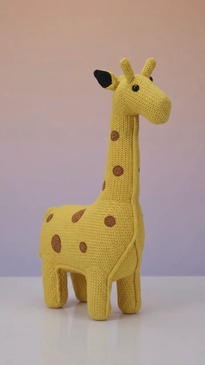 Knitted Stuffed Animal Giraffe 55 cm