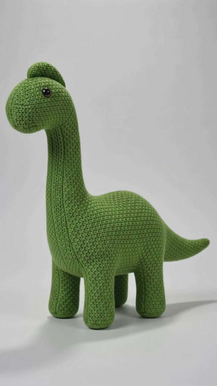 Knitted Stuffed Animal Dinosaur 42 cm